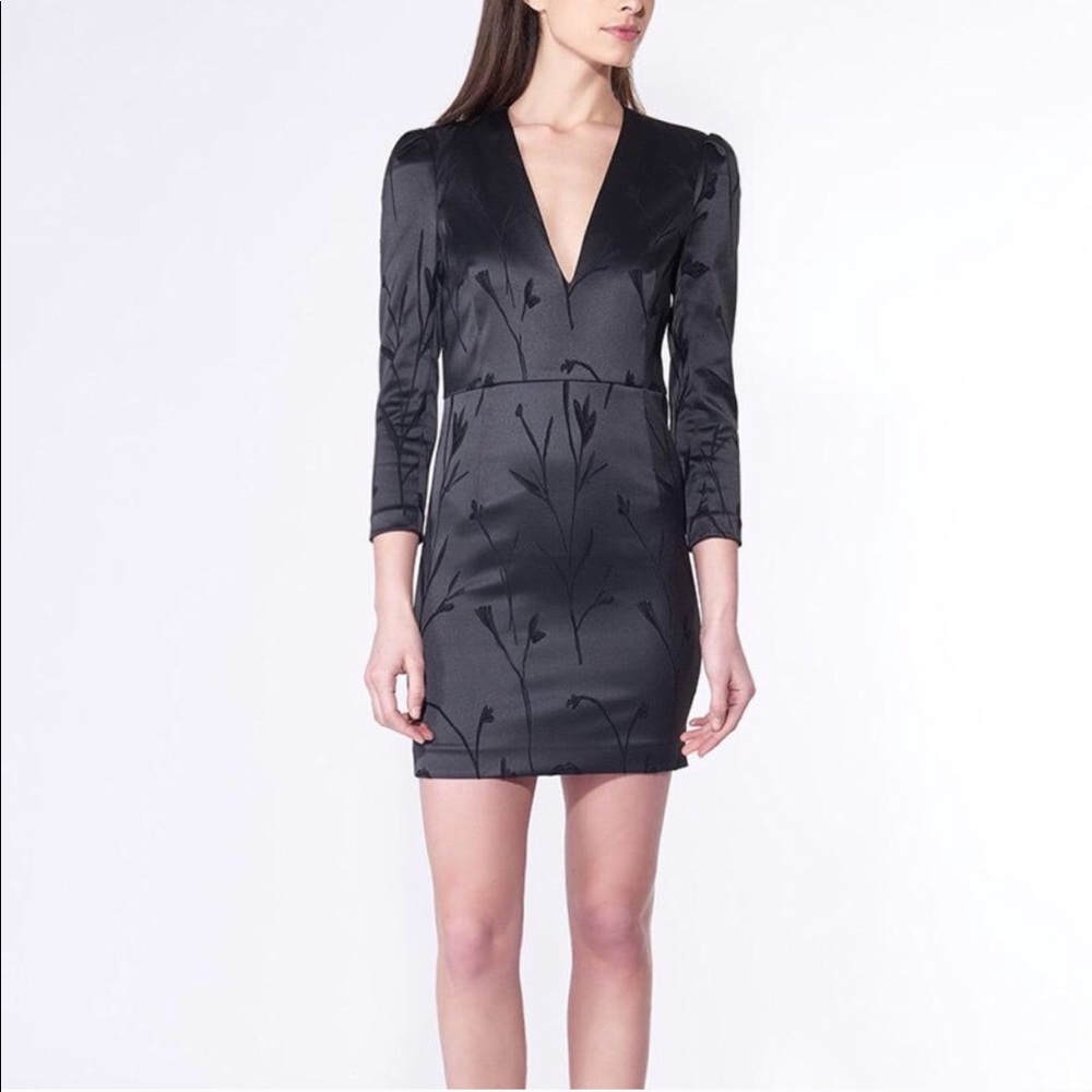 Veronica Beard Otto VNeck Puff Sleeve Dress Sz 2